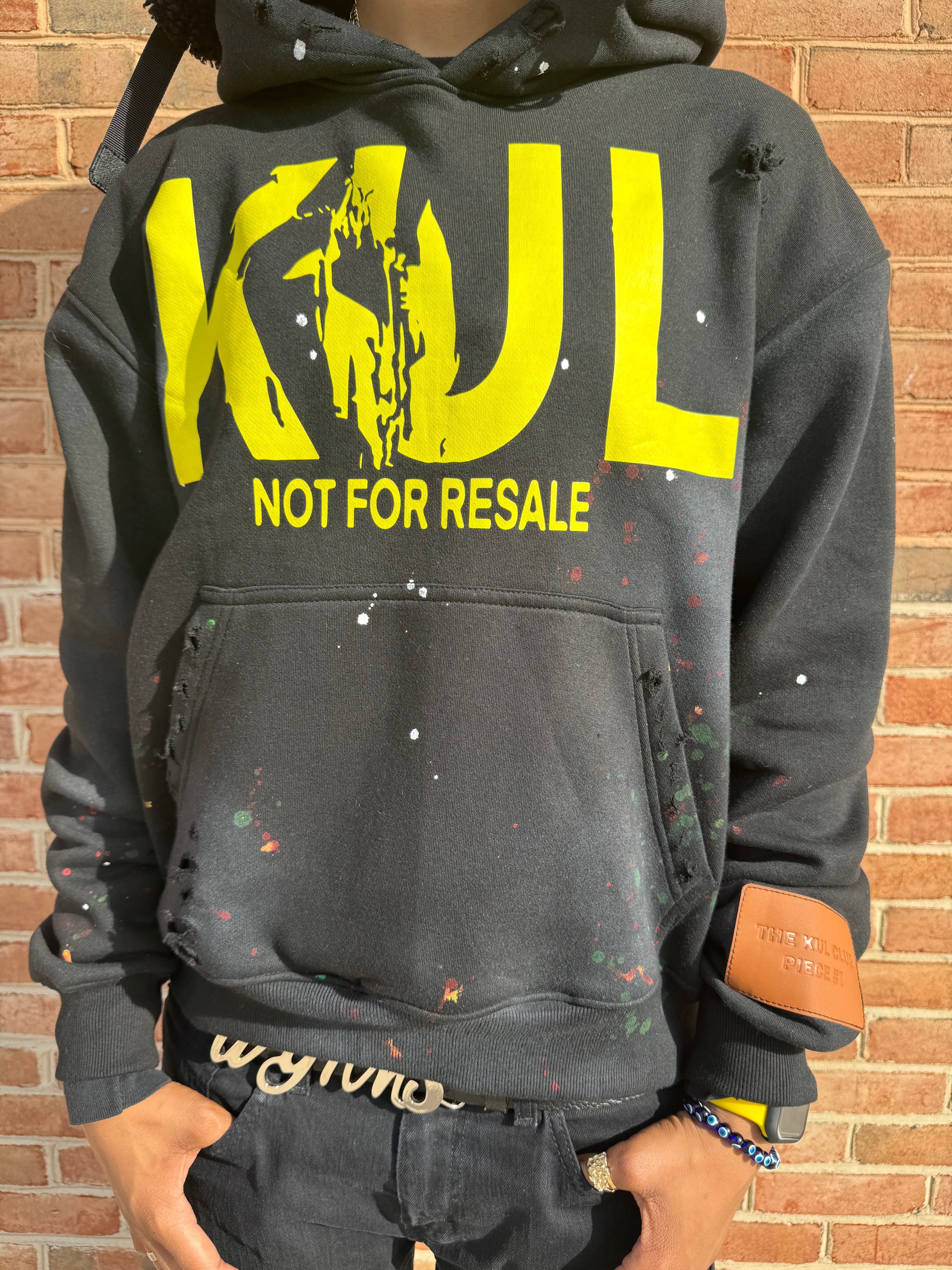 KUL SPILL PAINT OG HOODIE