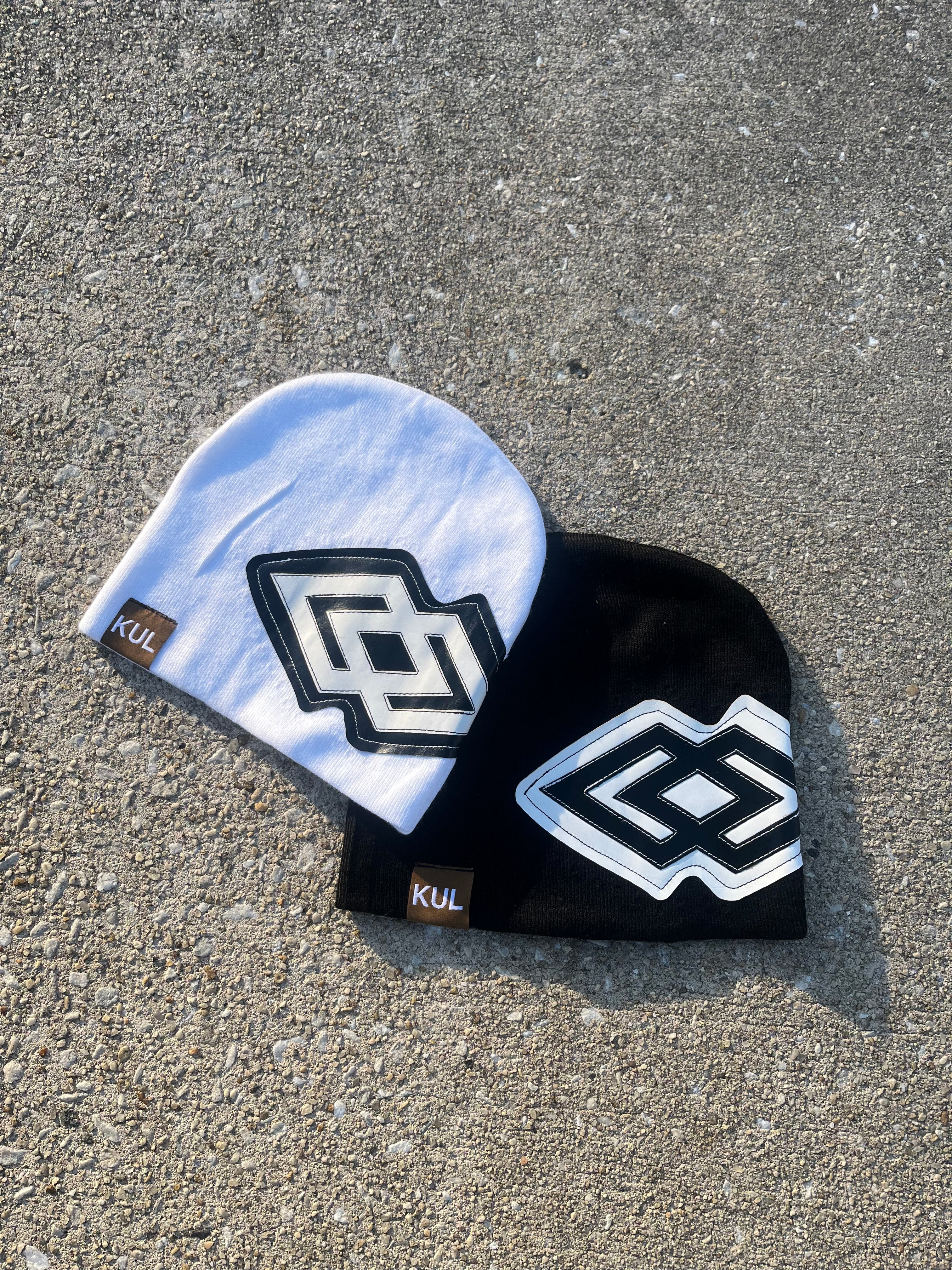 KUL Leather patch logo beanie
